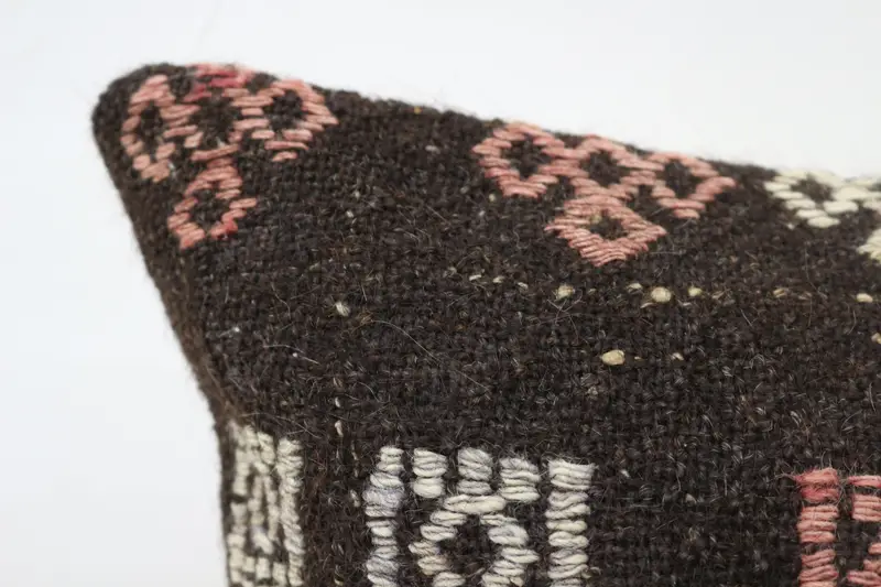 Boho Pillow, Pillow Case, Handmade Kilim Cushion, 28x28 Brown Pillow Cover, Morroccon Kilim Cushion Cushion Cover, Antique Pillows - 2