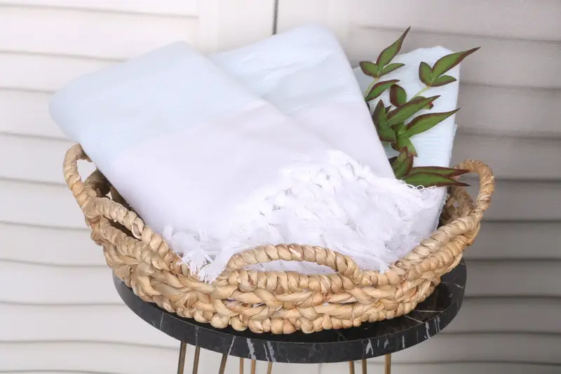 Organic towel, Bachelor Gifts, 70x40 Cotton Striped Towel, Bridal Party Gifts, Lightweight quick-dry peshtemal towel for travel, Embroidered Towel - 5