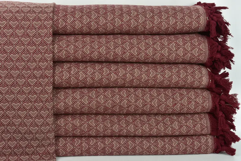 Monogrammdecke, 88x76 Baumwollherz -Designtuch, gewebte Decke, Junggesellengeschenke, Braut Geschenk, Girl Trip Party Gunst, türkische Decke Königin - 1