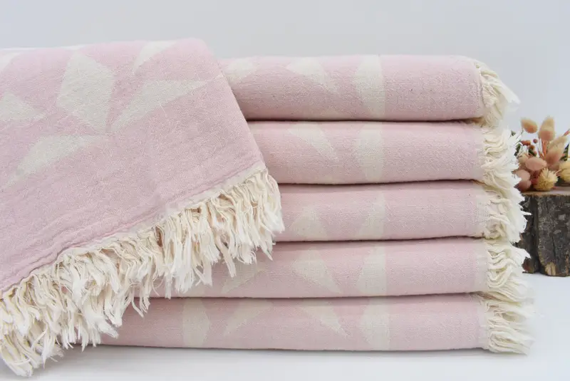 Embroidered Turkish Towel, 68x36 Cotton Compass Rose Design Towel, Sand-free towel, Absorbent Turkish towel, Boyfriend Christmas Gift, Bath towel