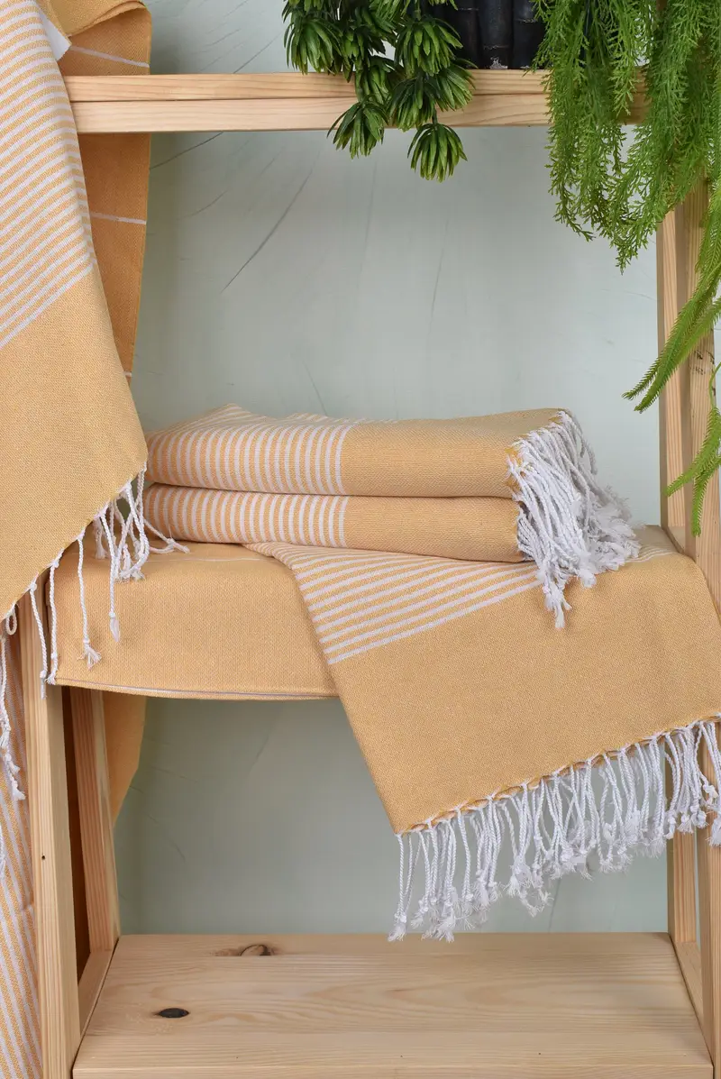 Anniversary Gift For Her, Turkish Beach Towel Bulk, Housewarming Gift, 70x40 Cotton Striped Towel, Lightweight towel, Gift For Him, Guest Towel - 6
