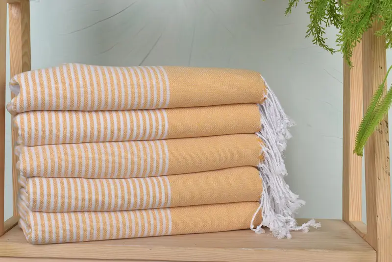 Anniversary Gift For Her, Turkish Beach Towel Bulk, Housewarming Gift, 70x40 Cotton Striped Towel, Lightweight towel, Gift For Him, Guest Towel - 1
