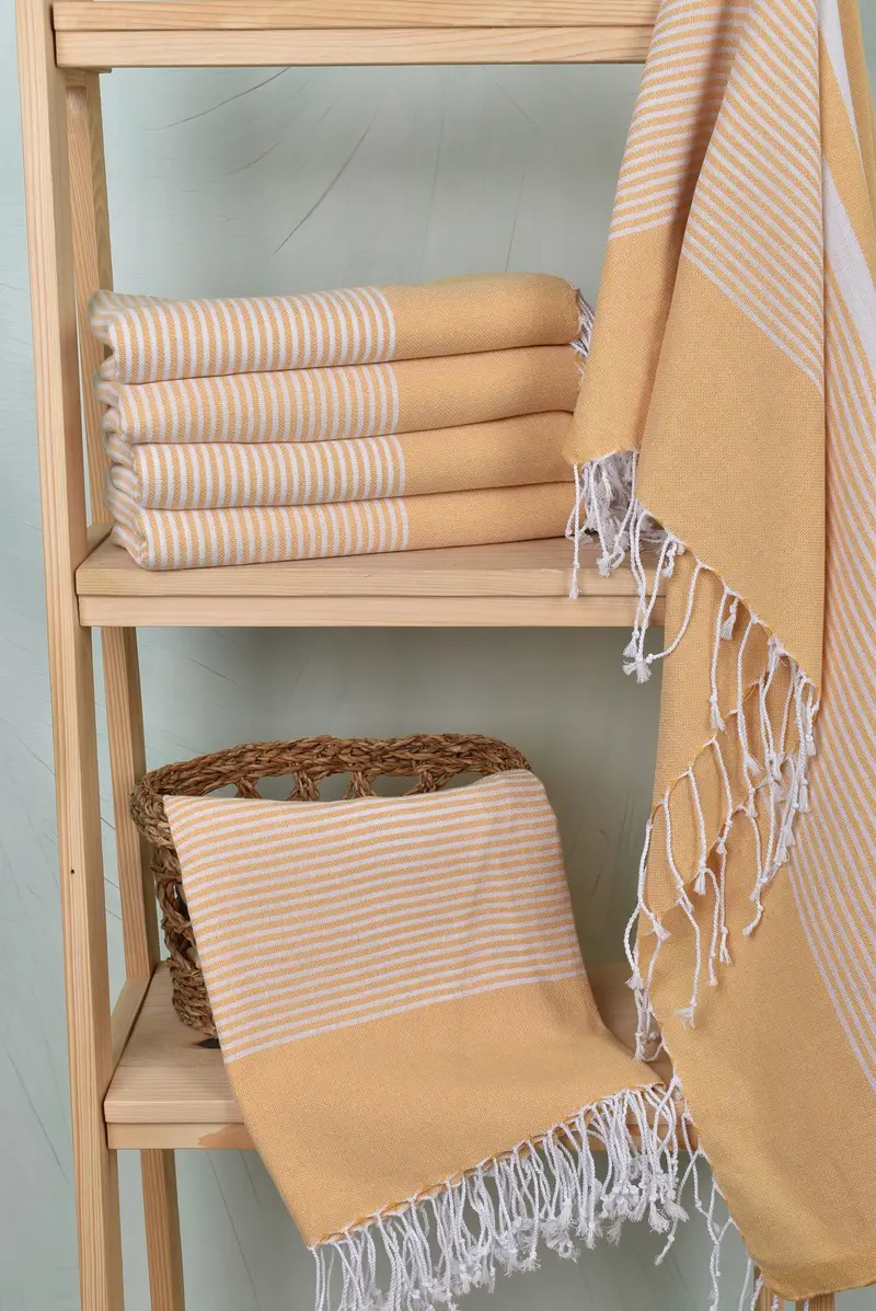Anniversary Gift For Her, Turkish Beach Towel Bulk, Housewarming Gift, 70x40 Cotton Striped Towel, Lightweight towel, Gift For Him, Guest Towel - 3