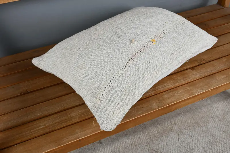 Natural Pillow Cover, Boho Pillow, Home Decor Pillow, Ethnical Kilim Rug Pillow, Vintage Cushion, 16x24 Beige Pillow Case, Pillow Case - 2