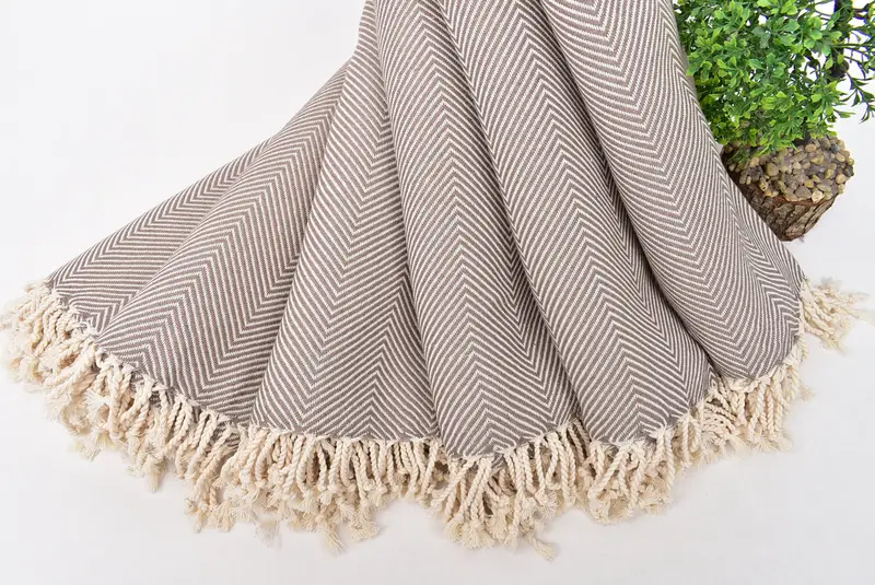 Wedding Favors, Bridesmaid Favors, Soft and absorbent Turkish towel, 70x40 Cotton Herringbone Towel, Custom Beach Towel, Custom Wedding Gifts - 4