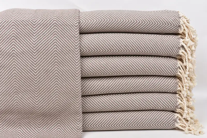 Wedding Favors, Bridesmaid Favors, Soft and absorbent Turkish towel, 70x40 Cotton Herringbone Towel, Custom Beach Towel, Custom Wedding Gifts - 1