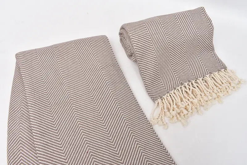 Wedding Favors, Bridesmaid Favors, Soft and absorbent Turkish towel, 70x40 Cotton Herringbone Towel, Custom Beach Towel, Custom Wedding Gifts - 7