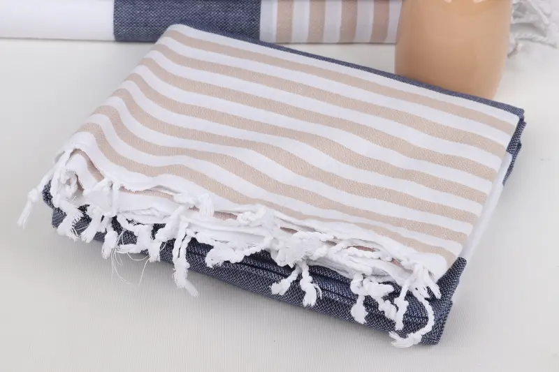 Custom Bath Towel, Gift For Her, Gift For Boyfriend, Organic Cotton Towel, Custom Wedding Gift, 70x40 Cotton Striped Towel, Peshtemal Towel - 5