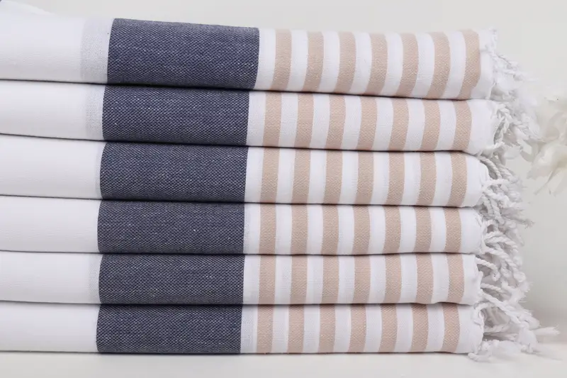Custom Bath Towel, Gift For Her, Gift For Boyfriend, Organic Cotton Towel, Custom Wedding Gift, 70x40 Cotton Striped Towel, Peshtemal Towel - 3