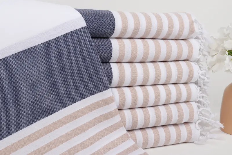 Custom Bath Towel, Gift For Her, Gift For Boyfriend, Organic Cotton Towel, Custom Wedding Gift, 70x40 Cotton Striped Towel, Peshtemal Towel - 1