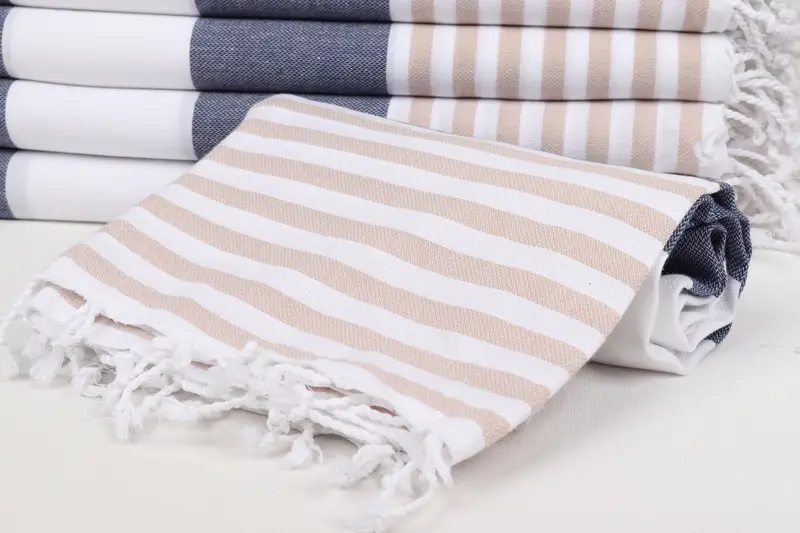 Custom Bath Towel, Gift For Her, Gift For Boyfriend, Organic Cotton Towel, Custom Wedding Gift, 70x40 Cotton Striped Towel, Peshtemal Towel - 4