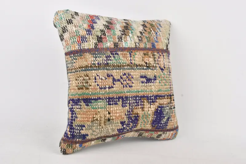 Pet Pillow Sham, Home Decor Pillow, 14x14 Orange Cushion, Gift Pillow, Custom Cushion Cover, Vintage Kilim Throw Pillow, Pillow Sham - 2