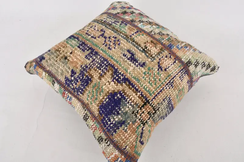 Pet Pillow Sham, Home Decor Pillow, 14x14 Orange Cushion, Gift Pillow, Custom Cushion Cover, Vintage Kilim Throw Pillow, Pillow Sham - 6