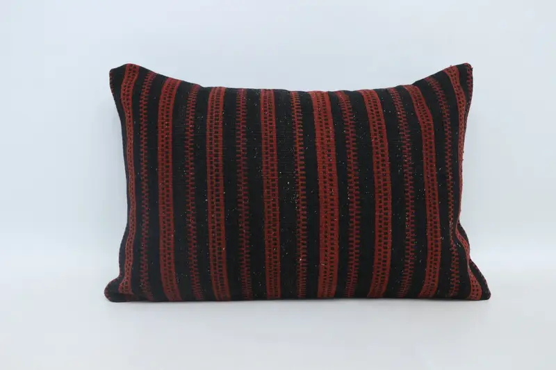 Antique Pillows, Garden Cushion, 16x24 Red Pillow Case, Home Decor Pillow, Cushion Case, Pillow for Sofa, Ethnic Throw Cushion Case - 1