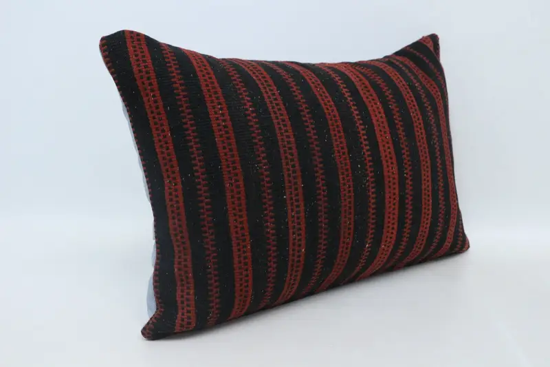 Antique Pillows, Garden Cushion, 16x24 Red Pillow Case, Home Decor Pillow, Cushion Case, Pillow for Sofa, Ethnic Throw Cushion Case - 3