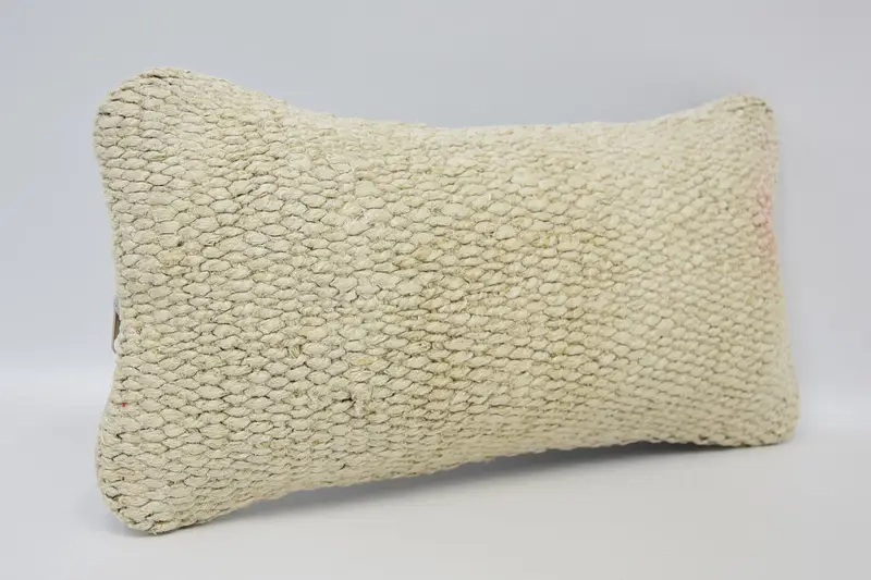 Pillow for Couch, Pillow Sham, 8x16 Beige Pillow Case, Crochet Pattern Cushion Case, Indoor Pillow Cover, Boho Pillow, Interior Designer Pillow - 3