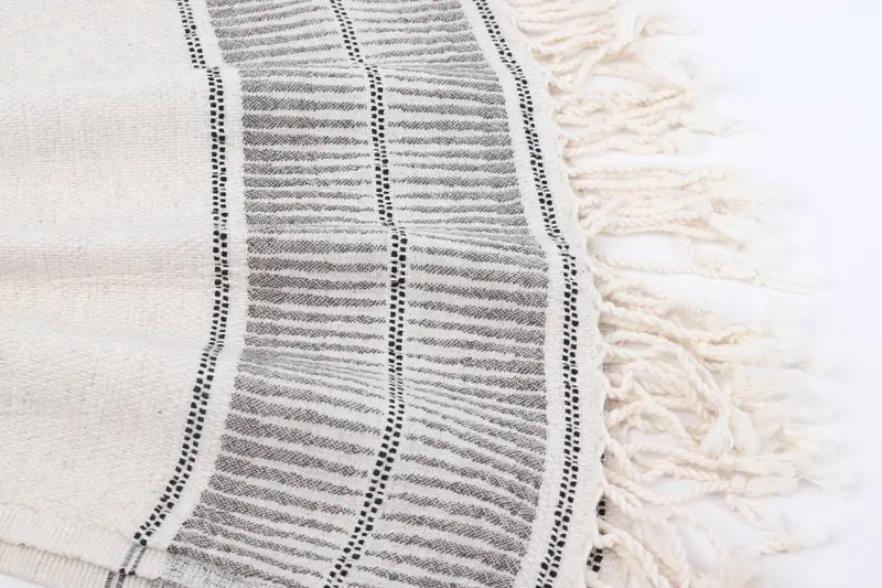 70x40 Linen Striped Towel, Turkish beach towel, Personalized Gift, Guest Towel, Grandma Gift, Soft and absorbent Turkish towel, Embroidered Towel - 8