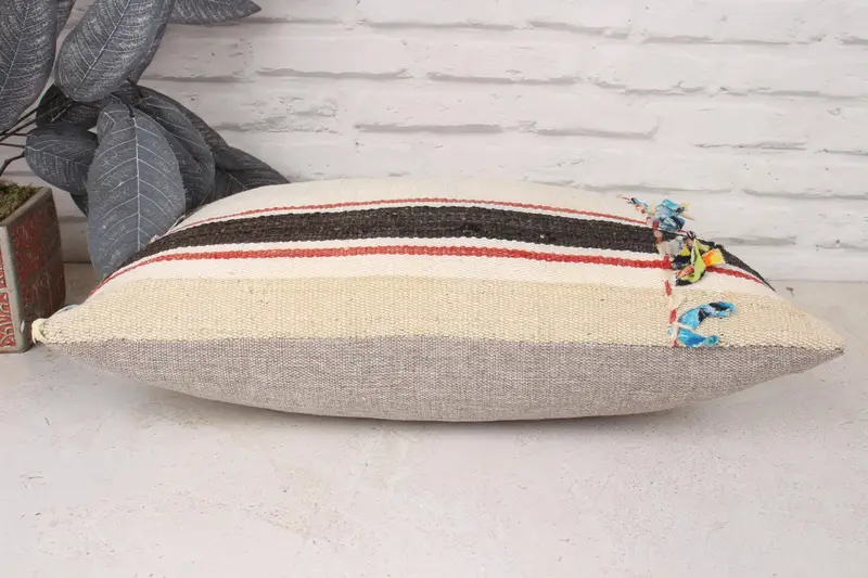 Cushion Case, 12x20 White Cushion Cover, Rustic Cushion Cover, Authentic Pillow Sham, Turkish Kilim Pillow, Turkish Pillow, Pillow for Sofa - 5
