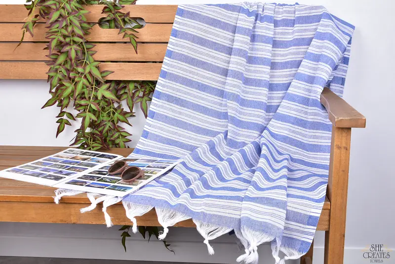 Personalized Towel, Wedding Gift For Bride, Turkish Towel Beach Towel, 70x40 Cotton Striped Towel, Home Decor Gifts, Personalized Turkish Towel - 3