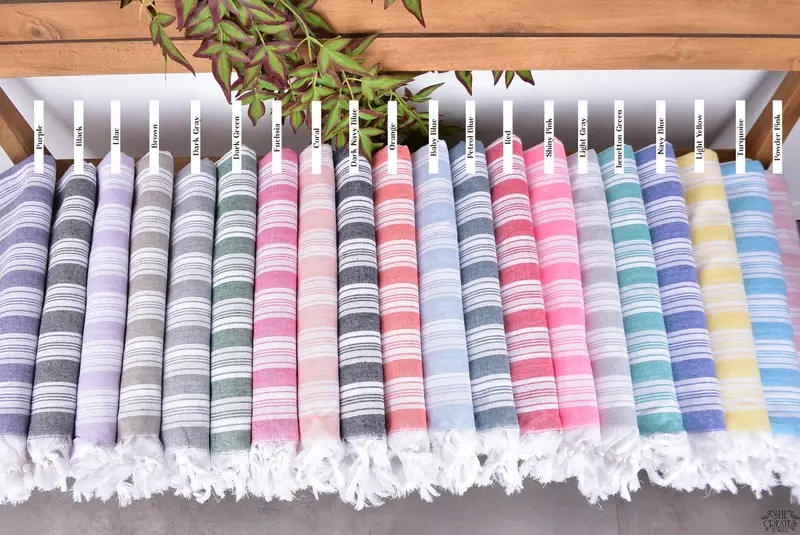 Personalized Towel, Wedding Gift For Bride, Turkish Towel Beach Towel, 70x40 Cotton Striped Towel, Home Decor Gifts, Personalized Turkish Towel - 2