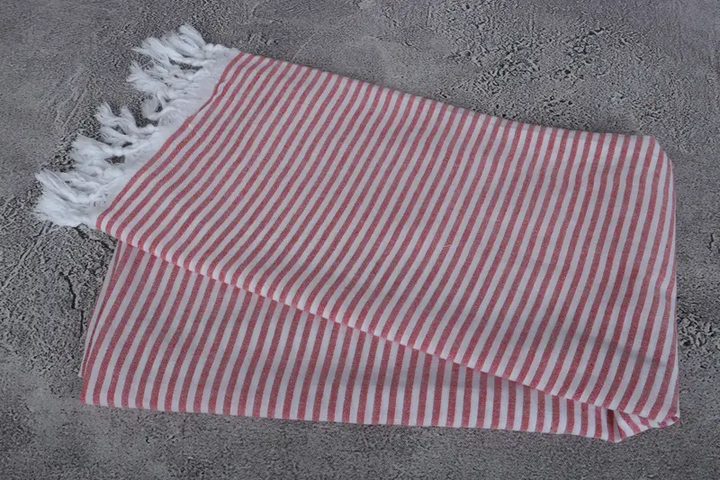 Turkish hand towel, Quick-drying cotton Turkish beach towel, Personalized Gift For Him, Sand-free towel, 68x36 Cotton Striped Towel, Organic towel - 6