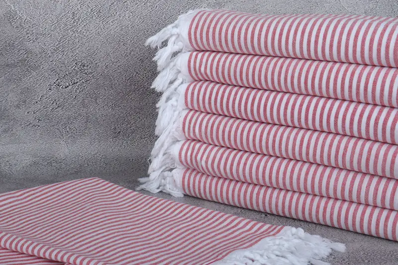 Turkish hand towel, Quick-drying cotton Turkish beach towel, Personalized Gift For Him, Sand-free towel, 68x36 Cotton Striped Towel, Organic towel - 2