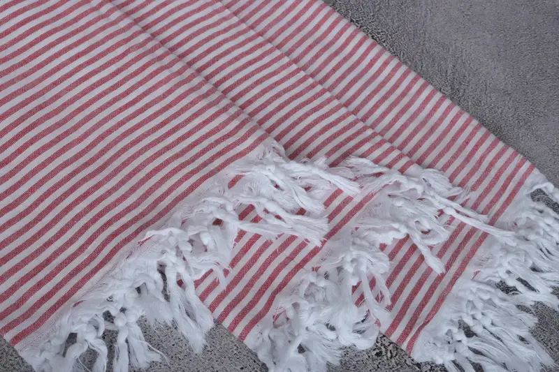 Turkish hand towel, Quick-drying cotton Turkish beach towel, Personalized Gift For Him, Sand-free towel, 68x36 Cotton Striped Towel, Organic towel - 5