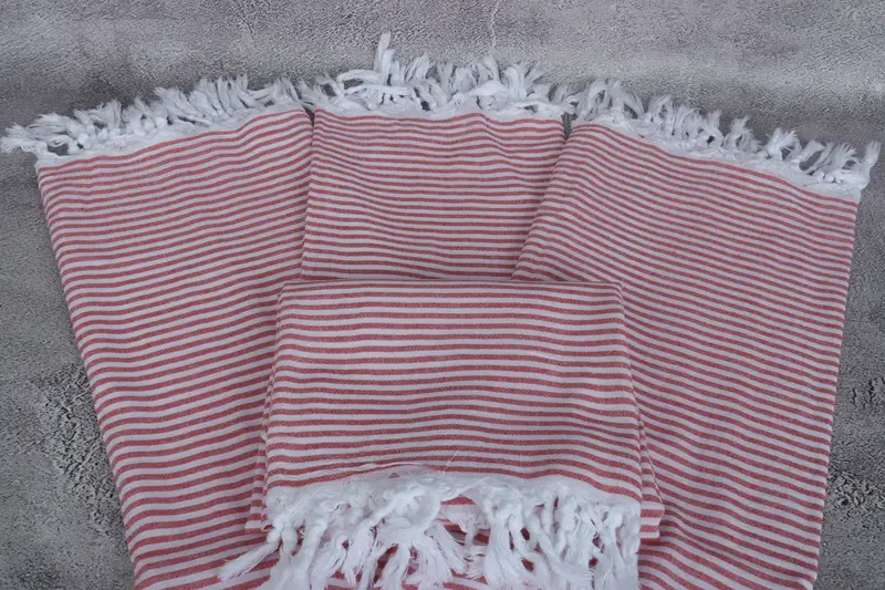 Turkish hand towel, Quick-drying cotton Turkish beach towel, Personalized Gift For Him, Sand-free towel, 68x36 Cotton Striped Towel, Organic towel - 4