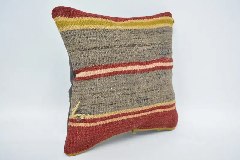 Nomadic Cushion, Bed Pillow Sham, Bohemian Cushion Cushion Case, Antique Pillows, Kilim Pillow, 12x12 Gray Cushion Case, Kilim Cushion Sham, Pillow - 3