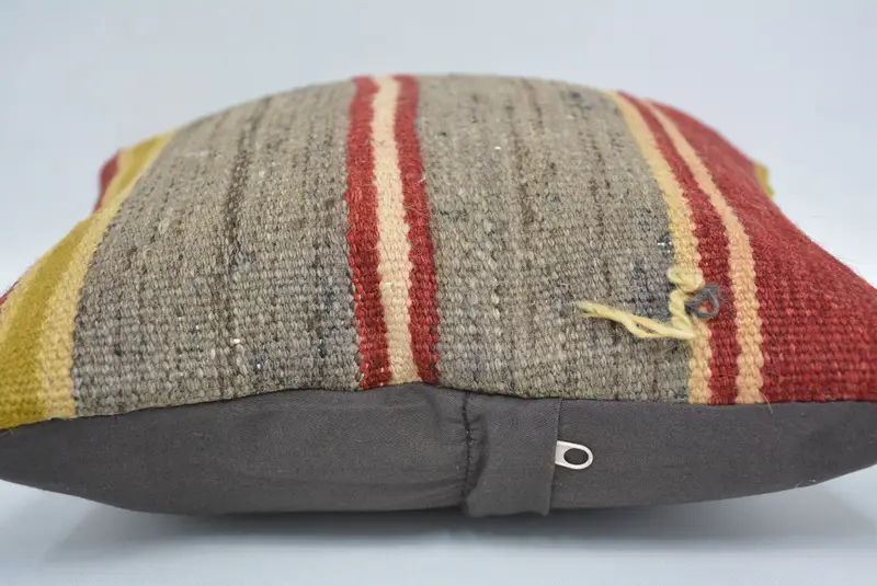 Nomadic Cushion, Bed Pillow Sham, Bohemian Cushion Cushion Case, Antique Pillows, Kilim Pillow, 12x12 Gray Cushion Case, Kilim Cushion Sham, Pillow - 5