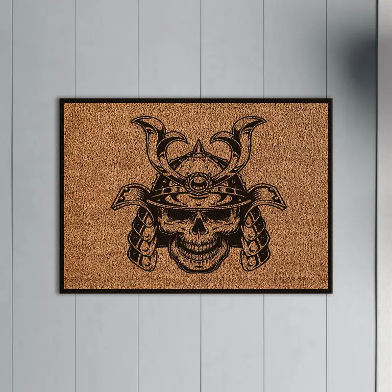 モダンなパーソナライズされたスカルプリントラグ：エレガントな家の装飾