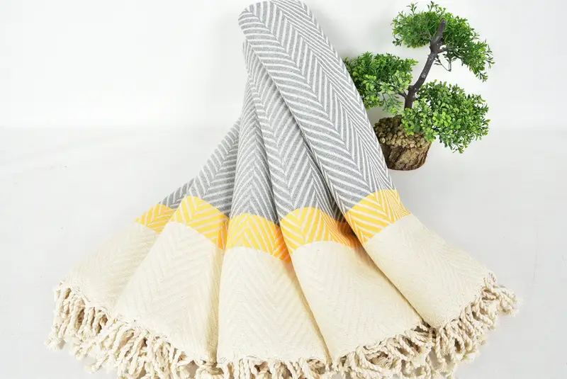 Monogram Turkish Bath Towel, Large Turkish Towel, Personalized Bridesmaid Gift, Bridal Shower Gift, 84x38 Cotton Striped Towel, Gift For Coworker - 4