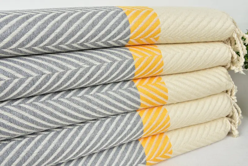 Monogram Turkish Bath Towel, Large Turkish Towel, Personalized Bridesmaid Gift, Bridal Shower Gift, 84x38 Cotton Striped Towel, Gift For Coworker - 3