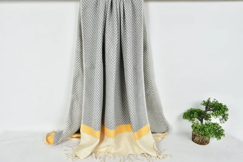Monogram Turkish Bath Towel, Large Turkish Towel, Personalized Bridesmaid Gift, Bridal Shower Gift, 84x38 Cotton Striped Towel, Gift For Coworker - 8