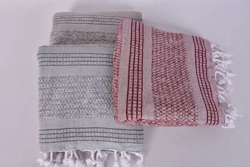 Bridal Shower Gifts, Guest Towel, Absorbent Turkish towel, Beach towel, 70x36 Linen Striped Towel, Family Gift Basket, Sand-resistant towel - 6