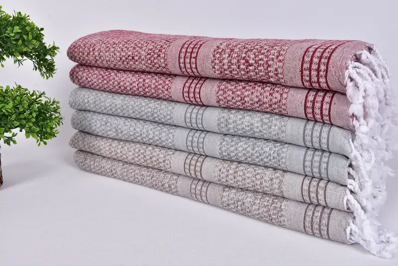 Bridal Shower Gifts, Guest Towel, Absorbent Turkish towel, Beach towel, 70x36 Linen Striped Towel, Family Gift Basket, Sand-resistant towel - 3