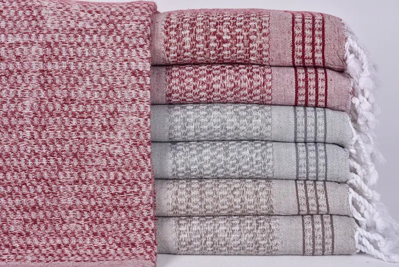 Bridal Shower Gifts, Guest Towel, Absorbent Turkish towel, Beach towel, 70x36 Linen Striped Towel, Family Gift Basket, Sand-resistant towel - 1
