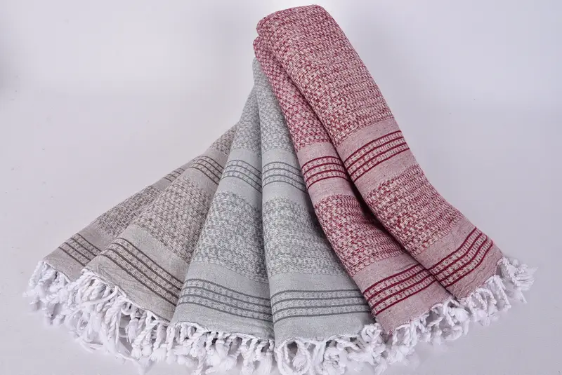 Bridal Shower Gifts, Guest Towel, Absorbent Turkish towel, Beach towel, 70x36 Linen Striped Towel, Family Gift Basket, Sand-resistant towel - 4