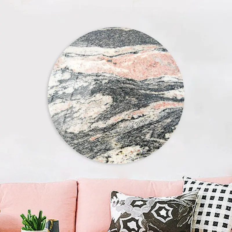 Luxury Marble Gray & Pink Stone Contemporary Canvas Print