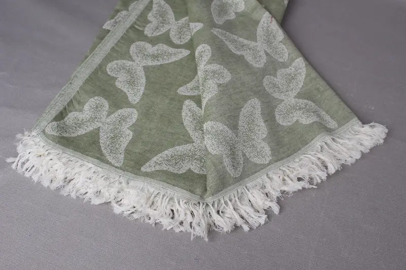 Mother Of The Groom Gift, Bachelorette Party Gifts, Absorbent Turkish towel, Bridal Shower Gift, Travel Towel, 68x36 Cotton Butterfly Pattern Towel - 6
