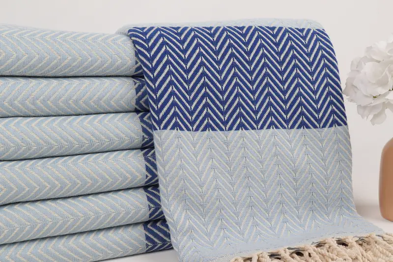 Quick-Dry Beach Towel, Summer Towel, 70x40 Cotton Chevron Towel, Turkish Towel USA, Beach Towel Personalized, Christmas Favors, Best Beach Towel - 2