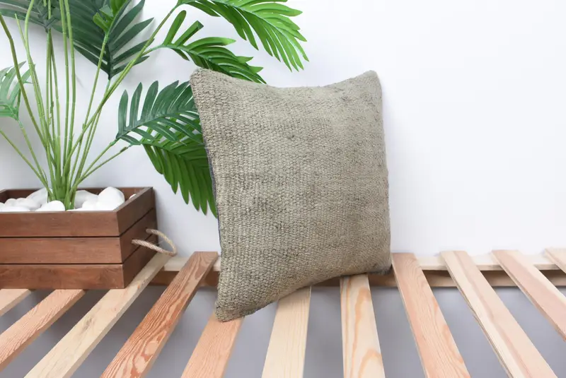 Boho Pillow, Antique Pillows, Home Decor Pillow, Decorative Pillow Cover, Luxury Cushion Case, Cushion Case, 14x14 Green Cushion Case - 4
