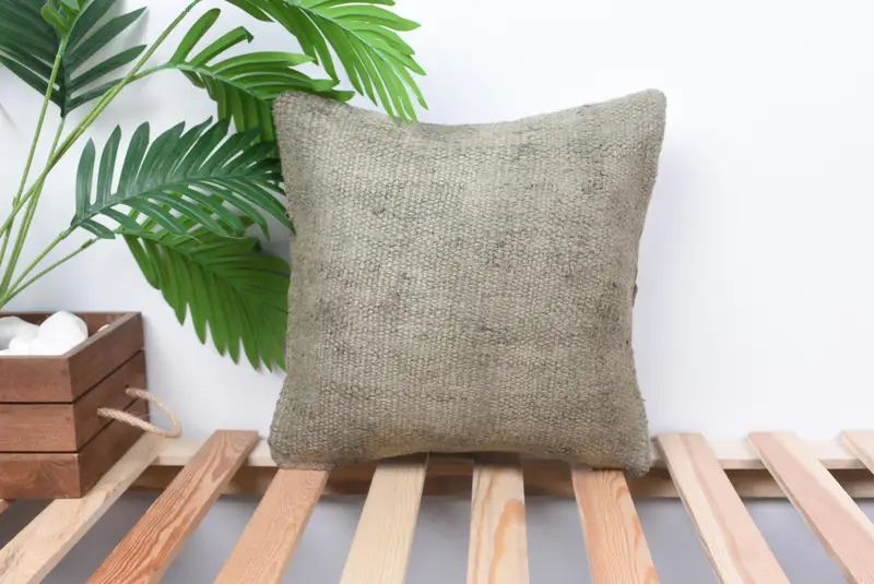 Boho Pillow, Antique Pillows, Home Decor Pillow, Decorative Pillow Cover, Luxury Cushion Case, Cushion Case, 14x14 Green Cushion Case - 1
