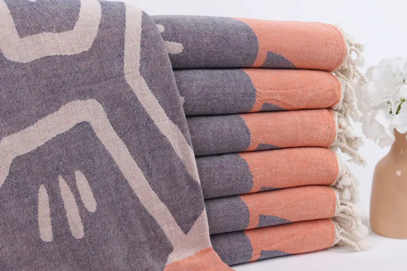 Memorial Gift, Turkish beach towel, Travel towel, Pool Towels, Turkish Towel Monogram, 70x40 Cotton Carretta Patterned Towel, Turkish bath towel - 2