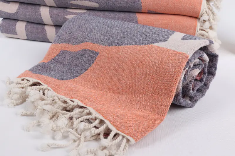 Memorial Gift, Turkish beach towel, Travel towel, Pool Towels, Turkish Towel Monogram, 70x40 Cotton Carretta Patterned Towel, Turkish bath towel - 5