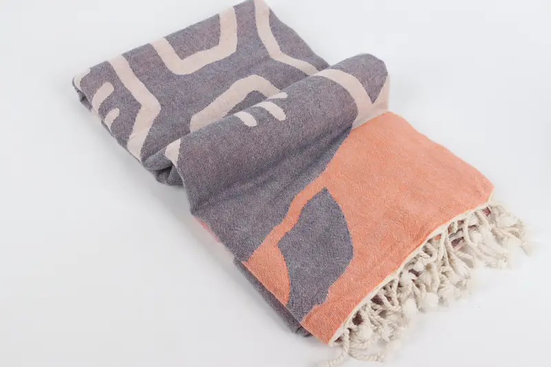 Memorial Gift, Turkish beach towel, Travel towel, Pool Towels, Turkish Towel Monogram, 70x40 Cotton Carretta Patterned Towel, Turkish bath towel - 7