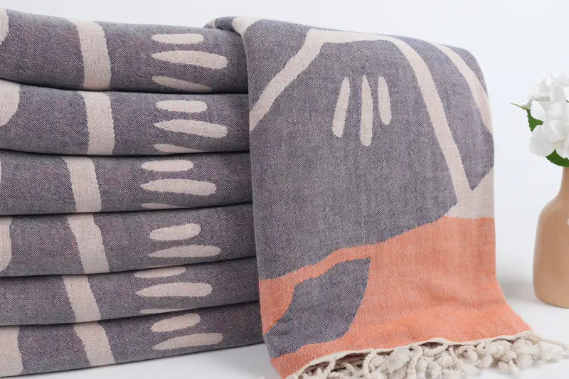 Memorial Gift, Turkish beach towel, Travel towel, Pool Towels, Turkish Towel Monogram, 70x40 Cotton Carretta Patterned Towel, Turkish bath towel - 3