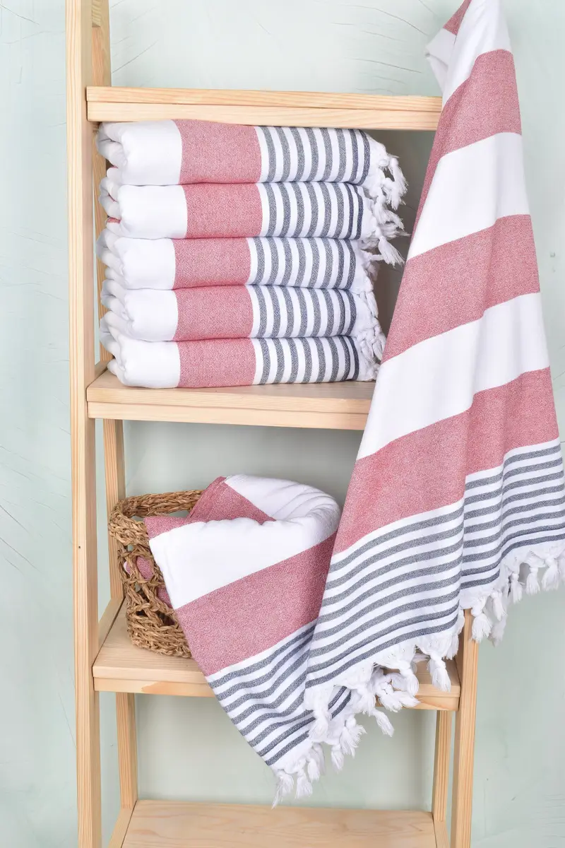 Housewarming Gift, 68x36 Cotton Striped Terry Towel, Monogram Turkish Towel, Bachelorette Party Gifts Bridesmaids, Home Gift, Turkish beach towel - 3