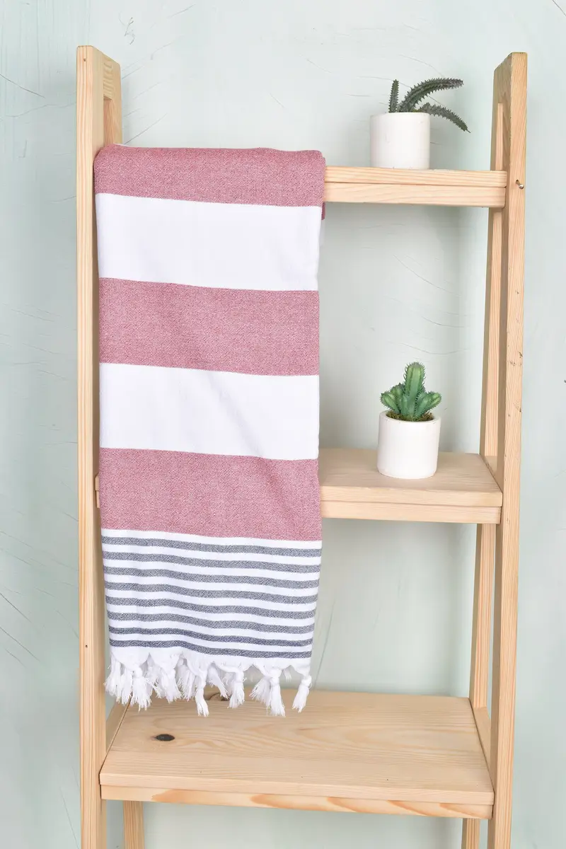 Housewarming Gift, 68x36 Cotton Striped Terry Towel, Monogram Turkish Towel, Bachelorette Party Gifts Bridesmaids, Home Gift, Turkish beach towel - 8