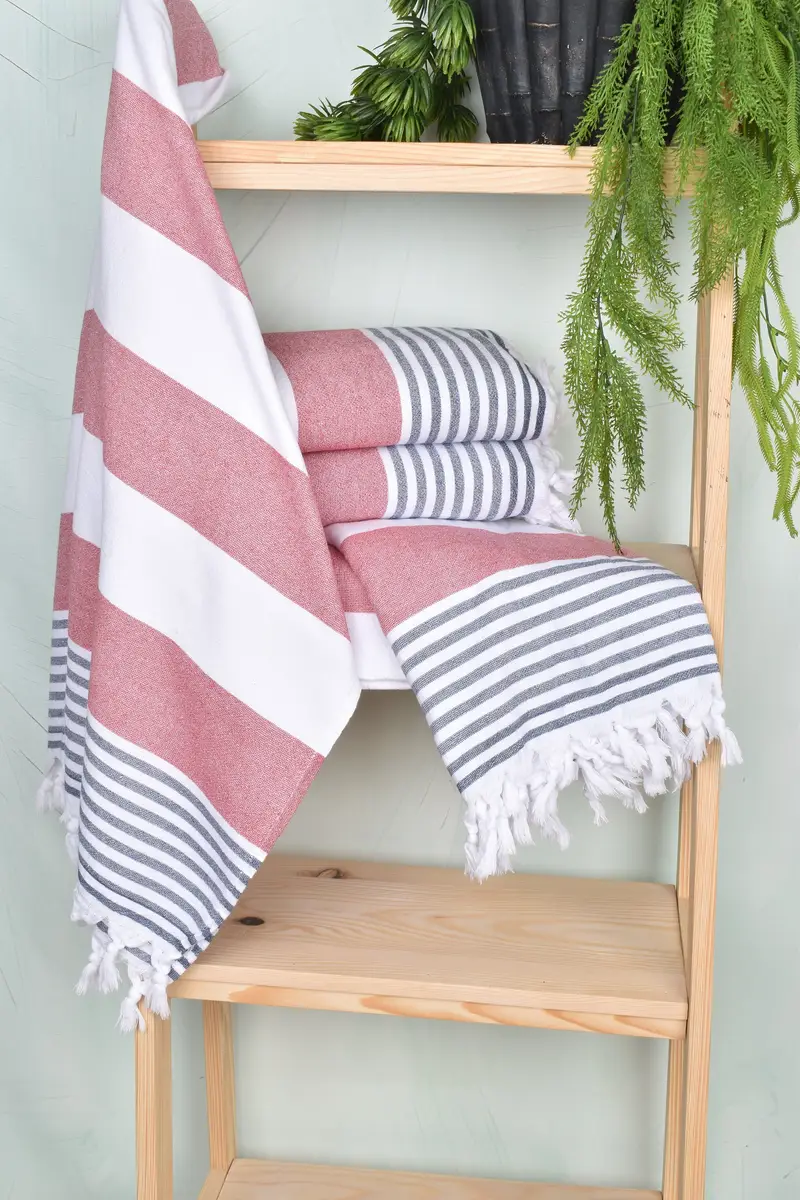 Housewarming Gift, 68x36 Cotton Striped Terry Towel, Monogram Turkish Towel, Bachelorette Party Gifts Bridesmaids, Home Gift, Turkish beach towel - 6